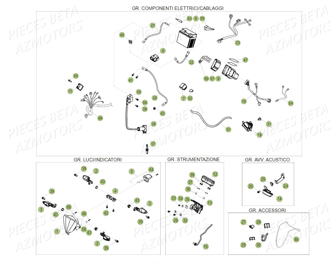 Installation Electrique BETA Pieces BETA RR 2T 300 - (2019)