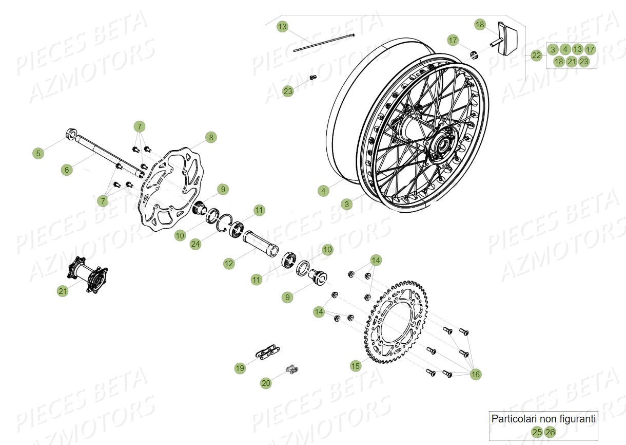 Roue Arriere BETA Pieces BETA RR 2T 300 - (2019)