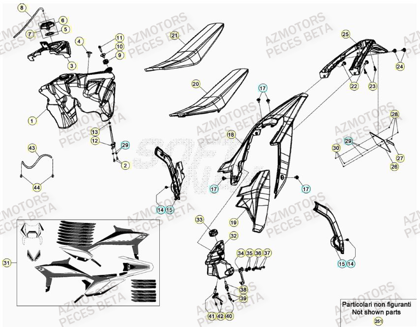 Carenage Arriere BETA Pieces BETA RR 2T 300 - (2020)