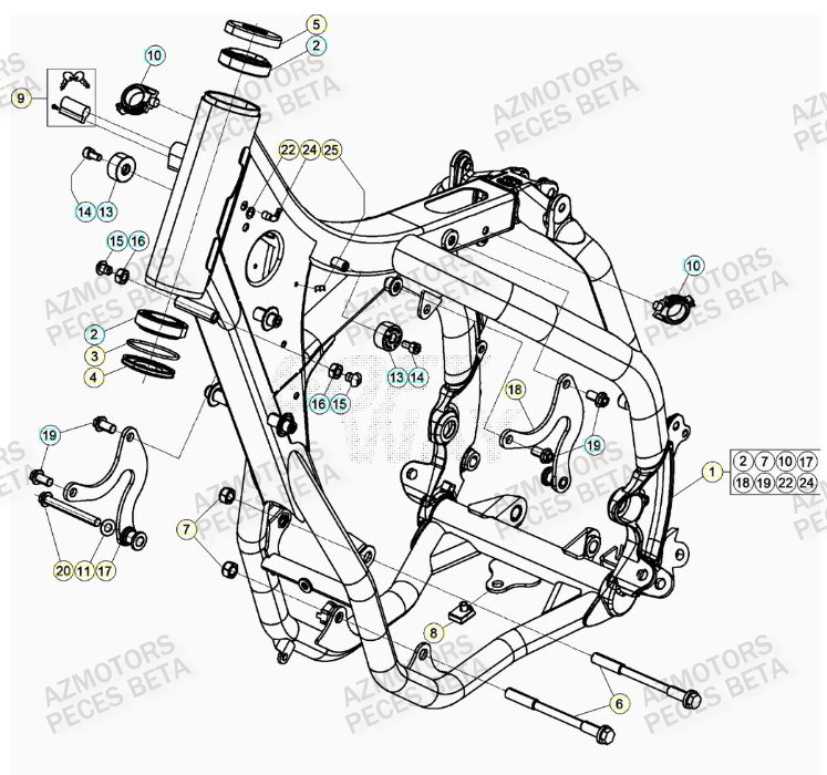 Chassis BETA Pieces BETA RR 2T 300 - (2020)