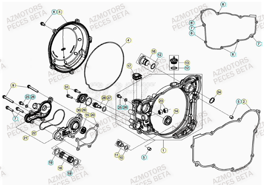 Couvercle Embrayage BETA Pieces BETA RR 2T 300 - (2020)