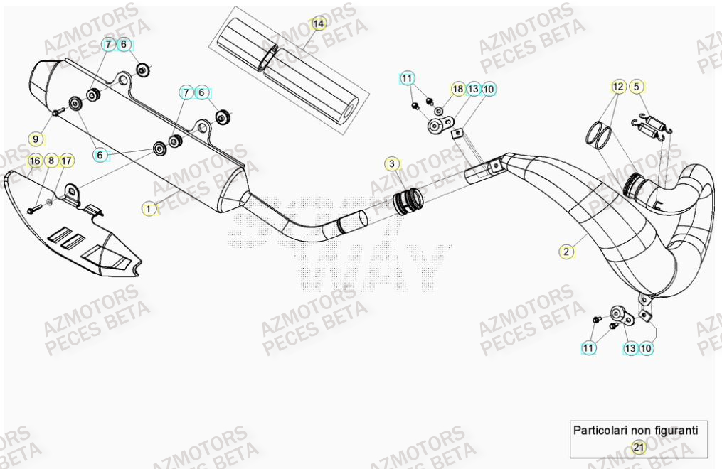 ECHAPPEMENT BETA Pieces BETA RR 2T 300 - (2020)