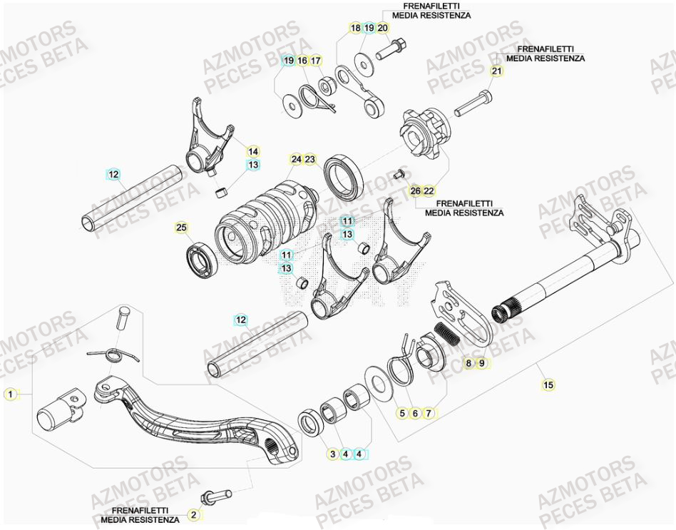 SELECTEUR_DE_VITESSES BETA Pieces BETA RR 2T 300 - (2020)