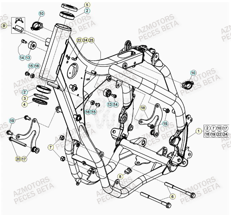 Chassis BETA Pieces BETA RR 2T 300 - (2021)