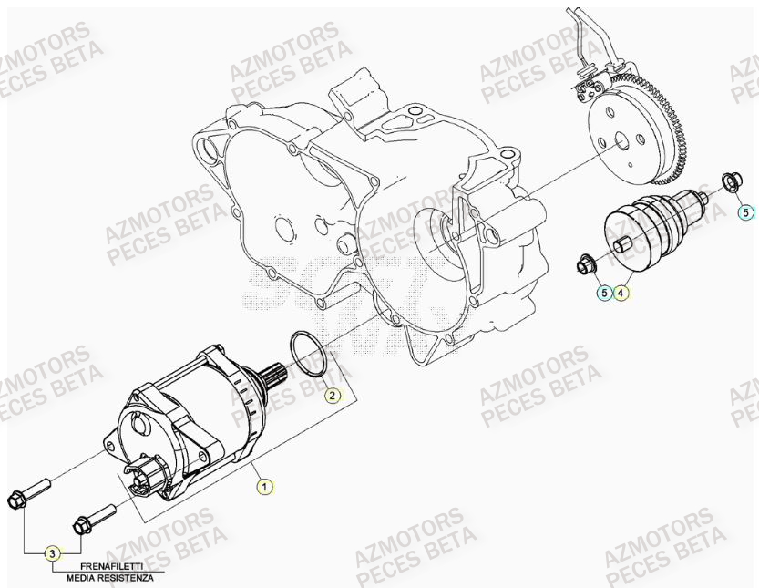Demarreur BETA Pieces BETA RR 2T 300 - (2021)