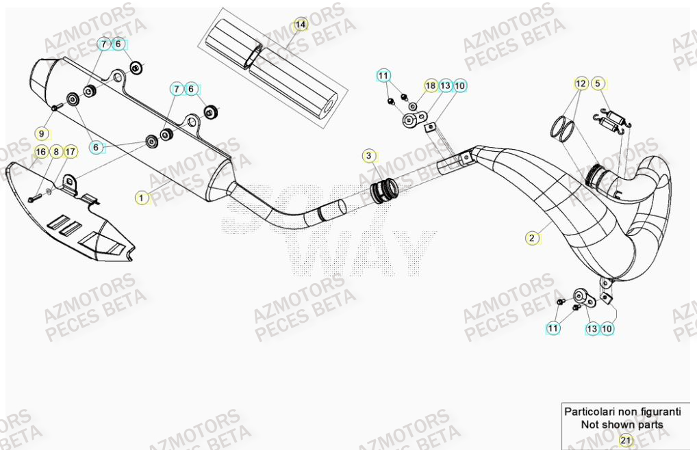 ECHAPPEMENT BETA Pieces BETA RR 2T 300 - (2021)