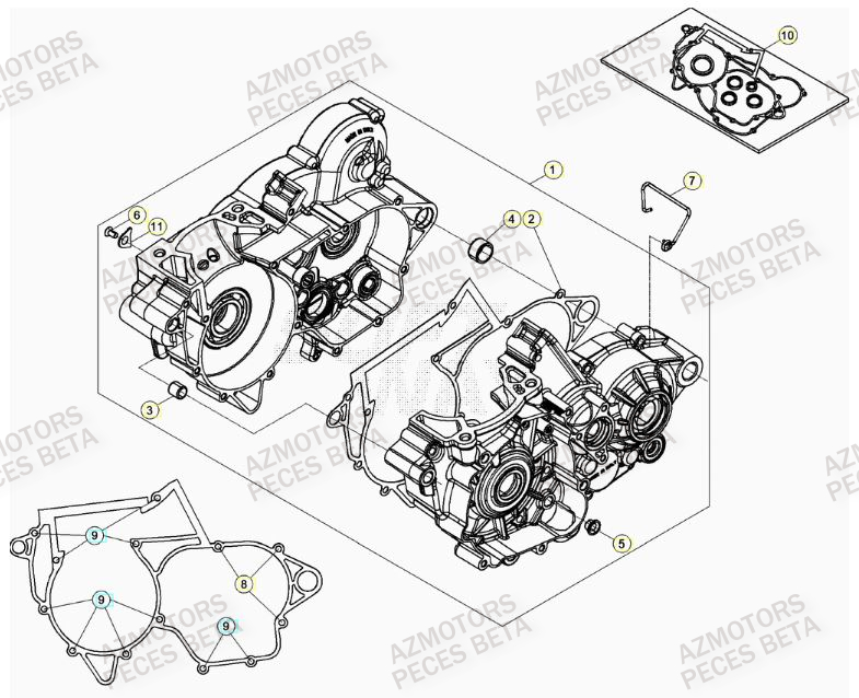 Carter Moteur BETA Pieces BETA RR 2T 300 - (2022)