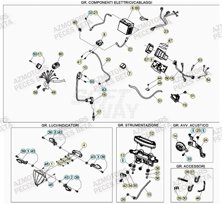 EQUIPEMENT_ELECTRIQUE BETA Pieces BETA RR 2T 300 - (2022)