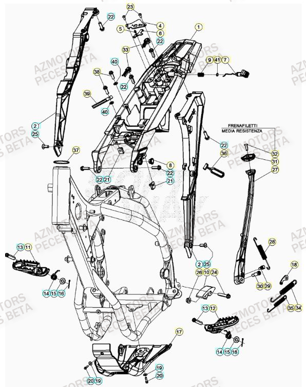 Accessoires Du Chassis BETA Pieces BETA RR 2T 300 - (2023)