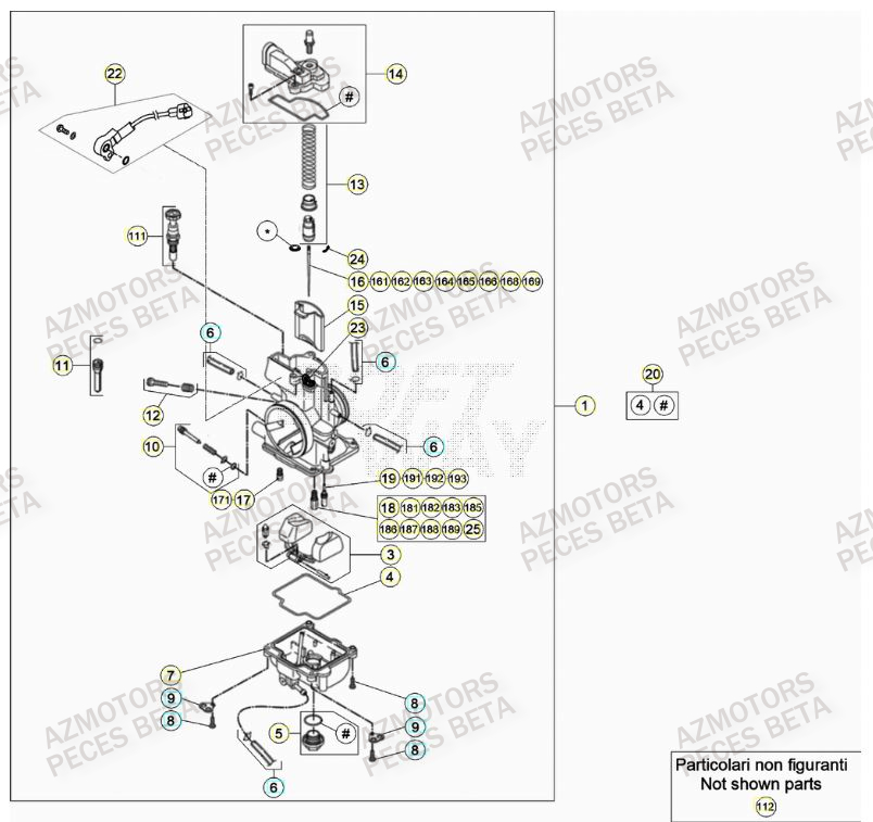 Carburateur BETA Pieces BETA RR 2T 300 - (2023)