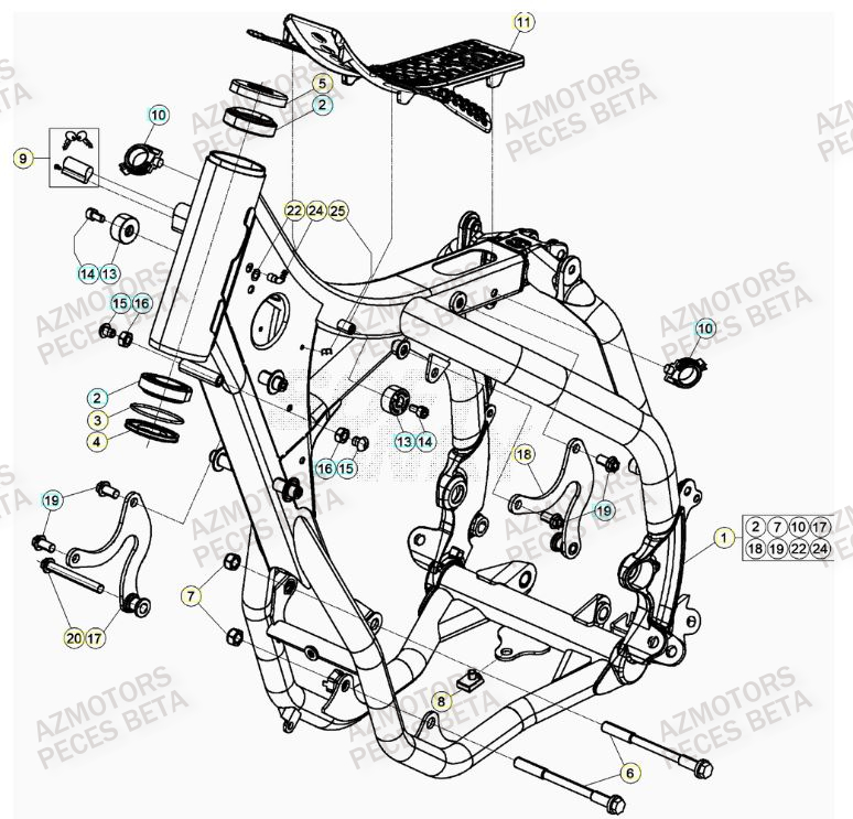 Chassis BETA Pieces BETA RR 2T 300 - (2023)