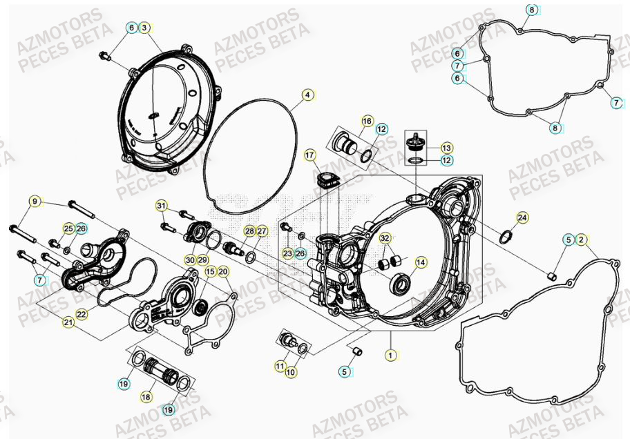 Couvercle Embrayage BETA Pieces BETA RR 2T 300 - (2023)
