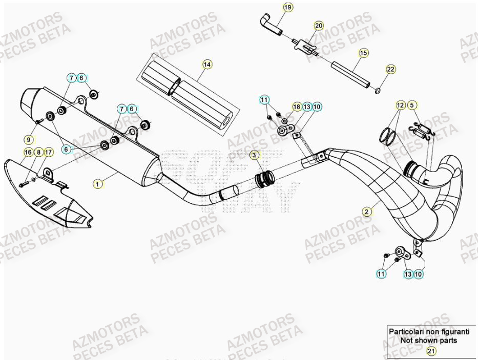 ECHAPPEMENT BETA Pieces BETA RR 2T 300 - (2023)