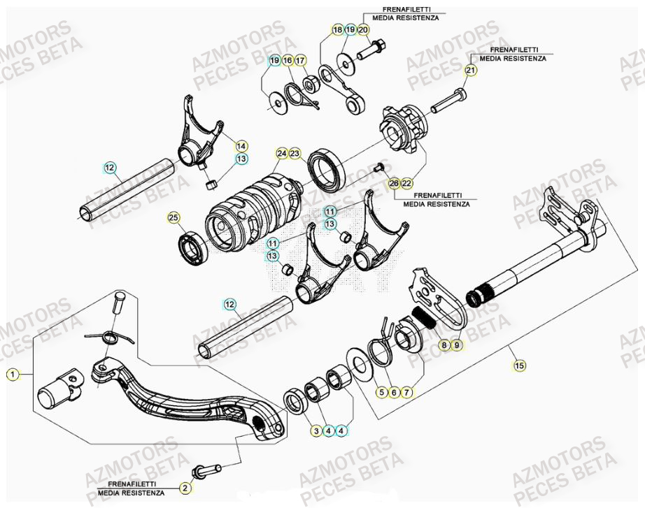 SELECTEUR_DE_VITESSES BETA Pieces BETA RR 2T 300 - (2023)