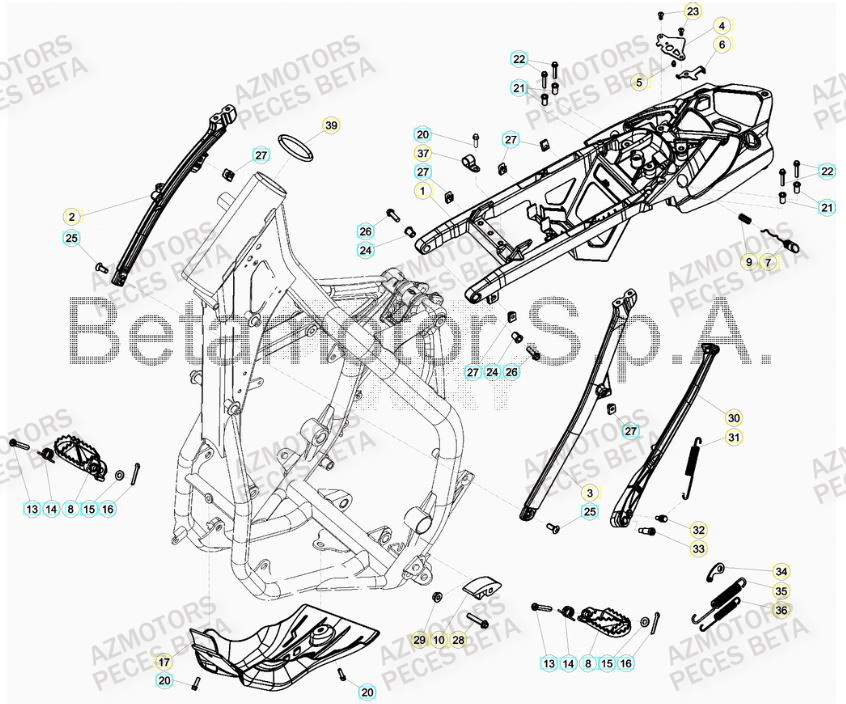 ACCESSOIRES_DU_CHASSIS BETA Pieces BETA RR 2T 300 HOLCOMBE REPLICA - (2019)