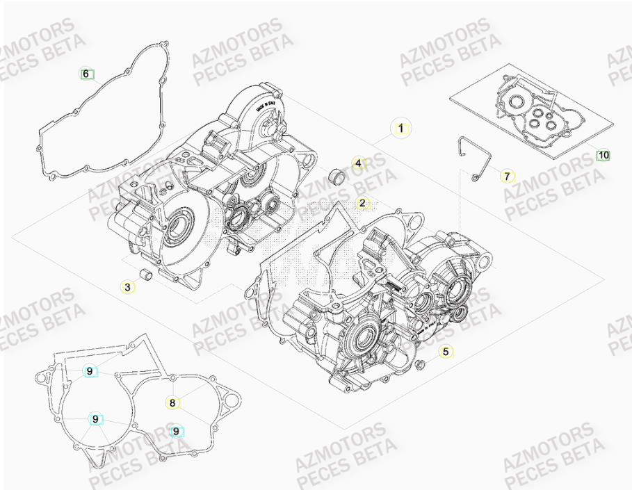 Carter Moteur BETA Pieces BETA RR 2T 300 RACING - (2015)
