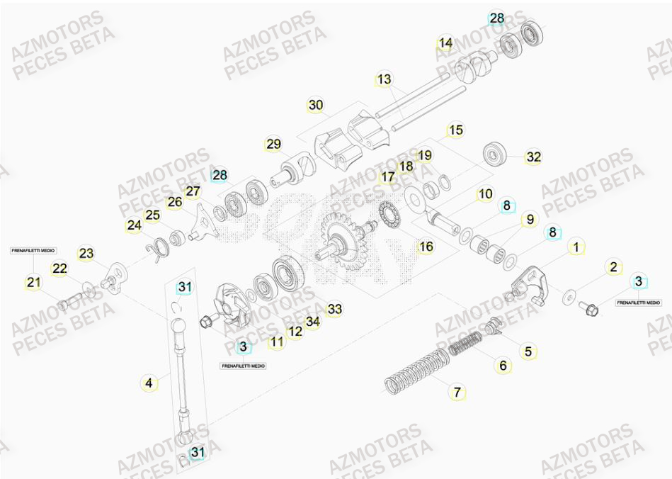 Culbuteur BETA Pieces BETA RR 2T 300 RACING - (2015)