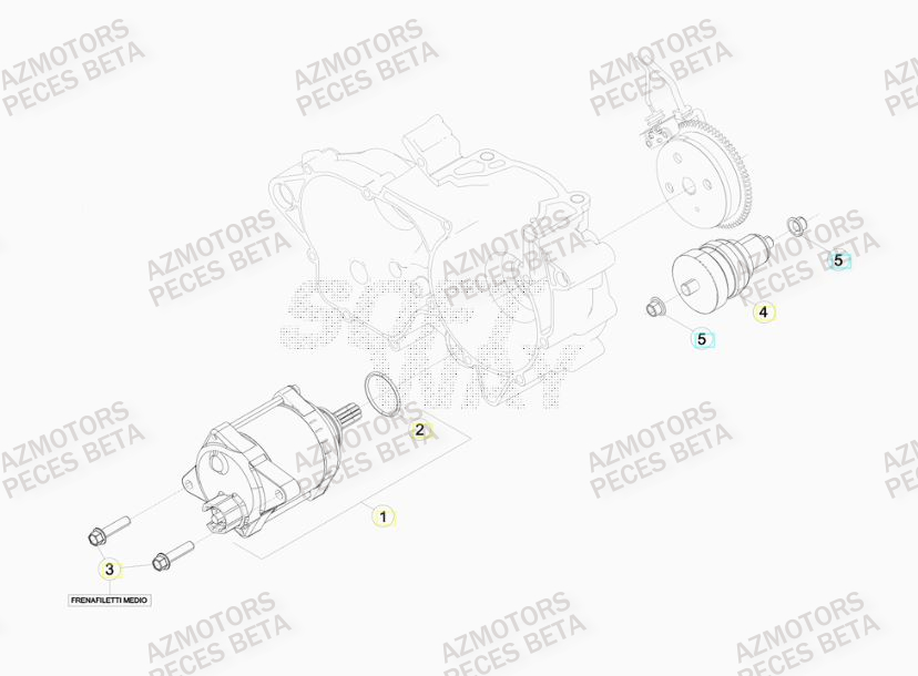 Demarreur BETA Pieces BETA RR 2T 300 RACING - (2015)
