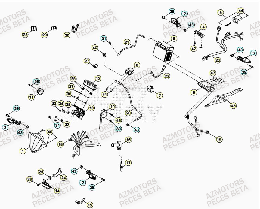 EQUIPEMENT_ELECTRIQUE BETA Pieces BETA RR 2T 300 RACING - (2015)