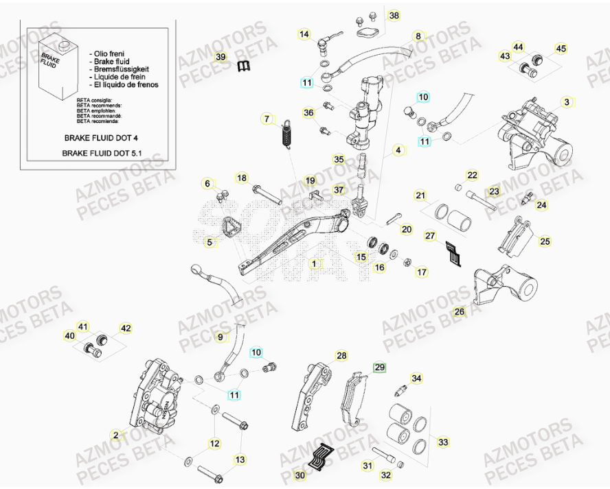 Freins BETA Pieces BETA RR 2T 300 RACING - (2015)