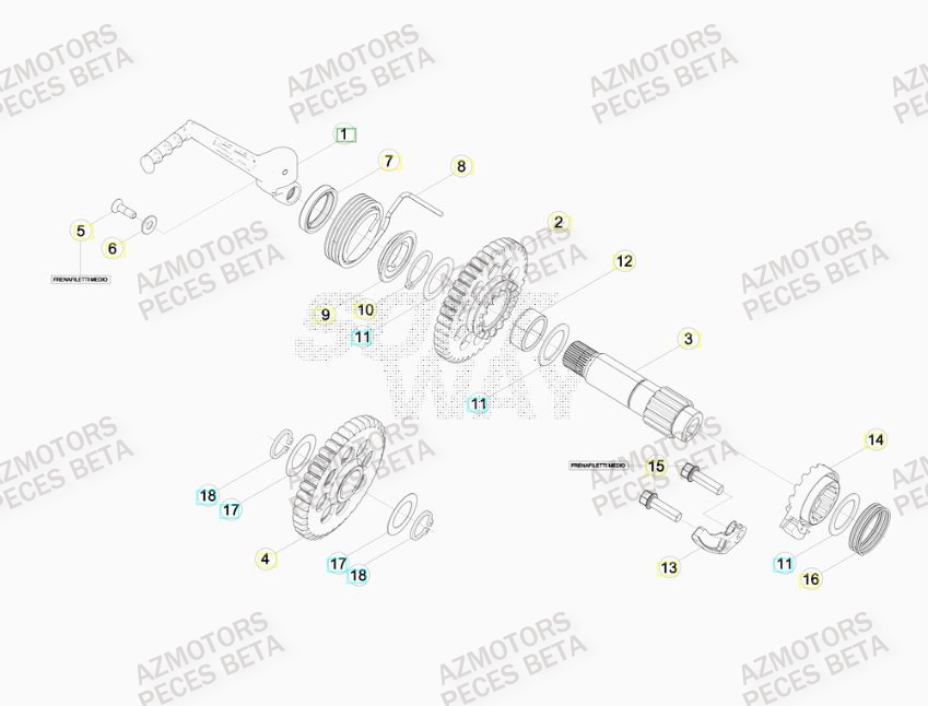 Kick Starter BETA Pieces BETA RR 2T 300 RACING - (2015)