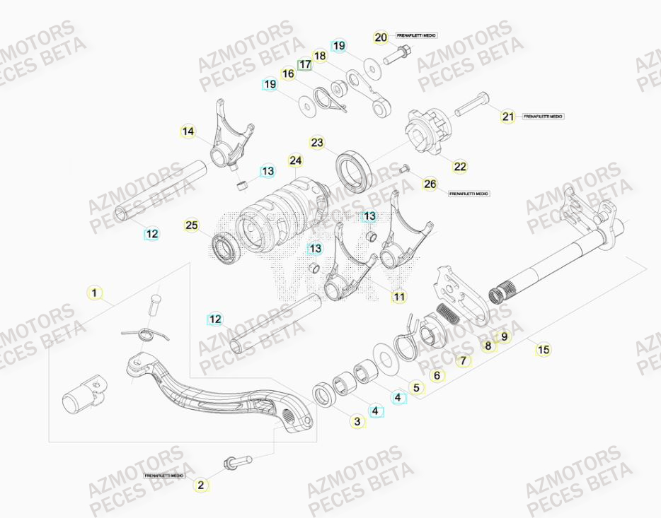 SELECTEUR_DE_VITESSES BETA Pieces BETA RR 2T 300 RACING - (2015)