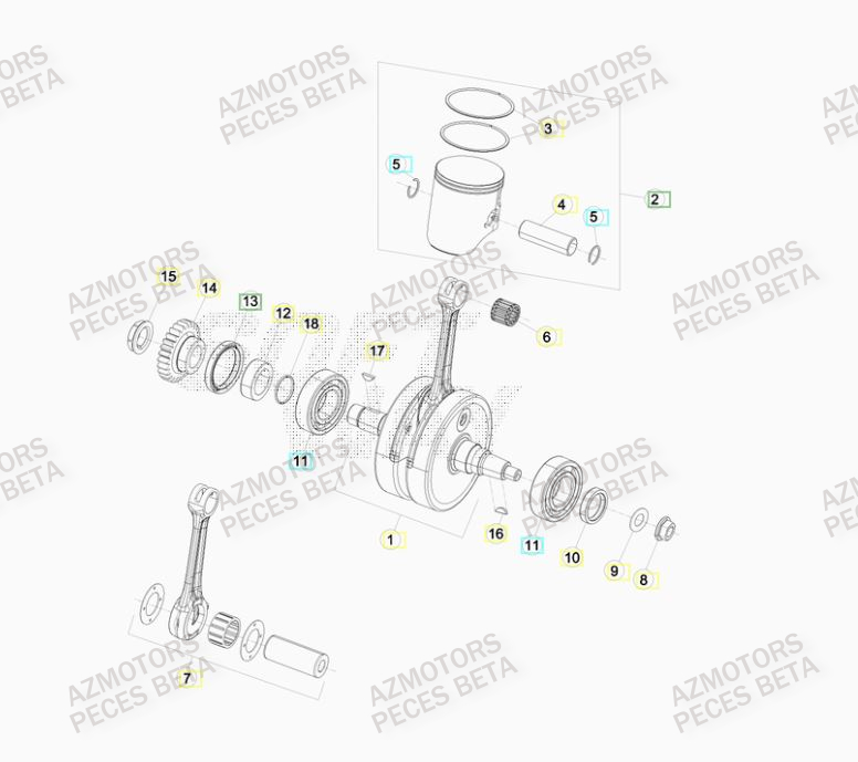 Vilebrequin BETA Pieces BETA RR 2T 300 RACING - (2015)