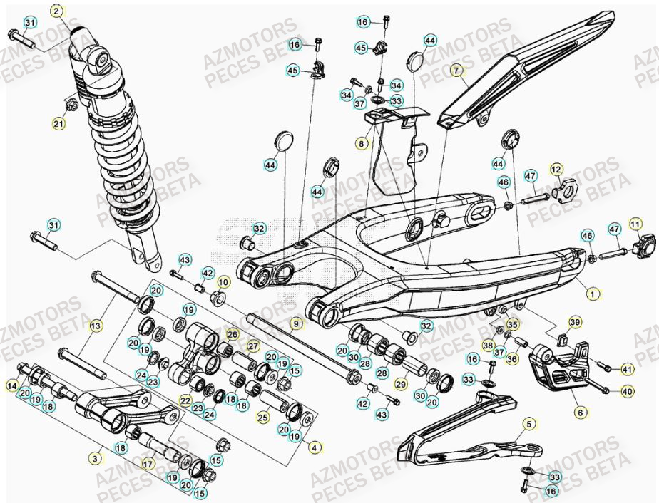 BRAS OSCILLANT pour RR 300 RACING MY17