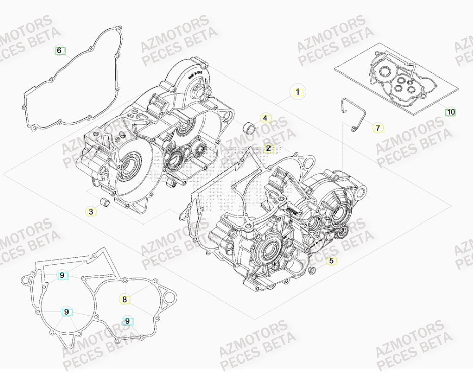 Carter Moteur BETA Pieces BETA RR 2T 300 RACING - (2017)