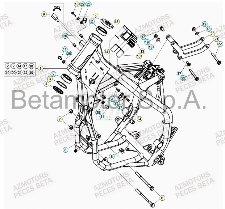 Chassis BETA Pieces BETA RR 2T 300 RACING - (2017)