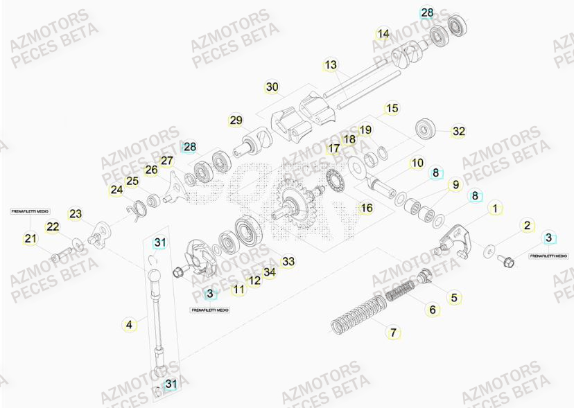 Culbuteur BETA Pieces BETA RR 2T 300 RACING - (2017)
