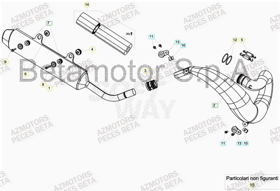 Echappement BETA Pieces BETA RR 2T 300 RACING - (2017)