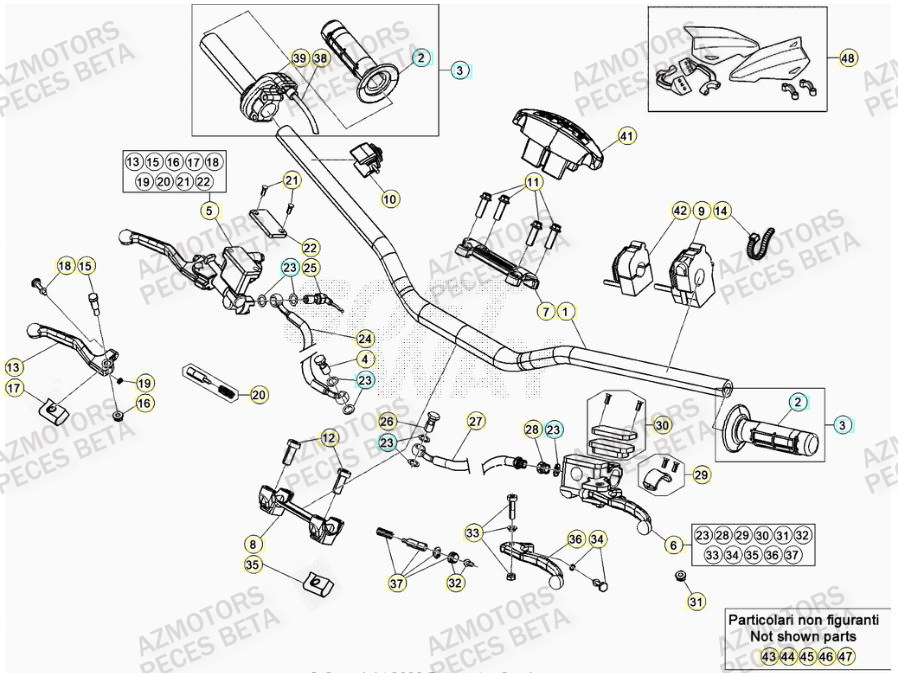 JEU PROTEGE-MAINS RR -BLANC- pour GUIDON de RR 300 RACING MY17