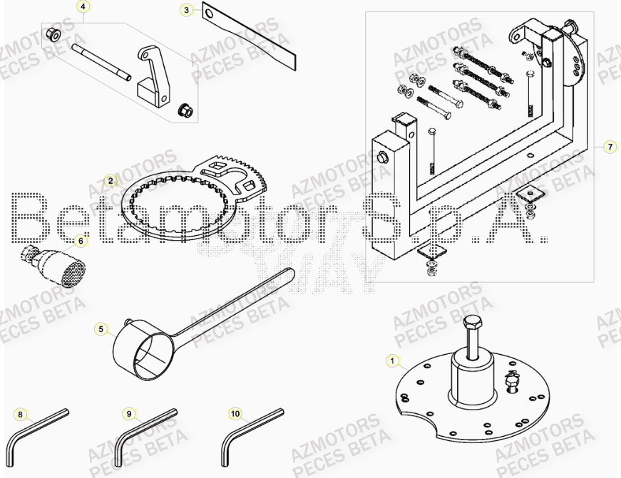 Outils BETA Pieces BETA RR 2T 300 RACING - (2017)