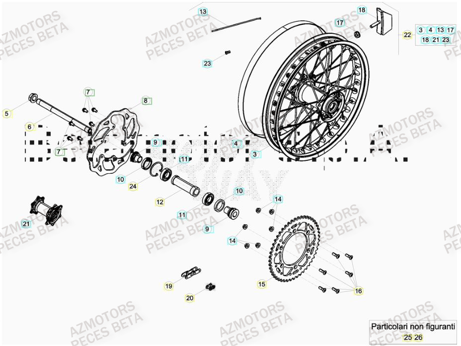 ROUE ARRIERE BETA RR 300 RACING MY17