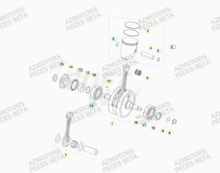 Vilebrequin BETA Pieces BETA RR 2T 300 RACING - (2017)