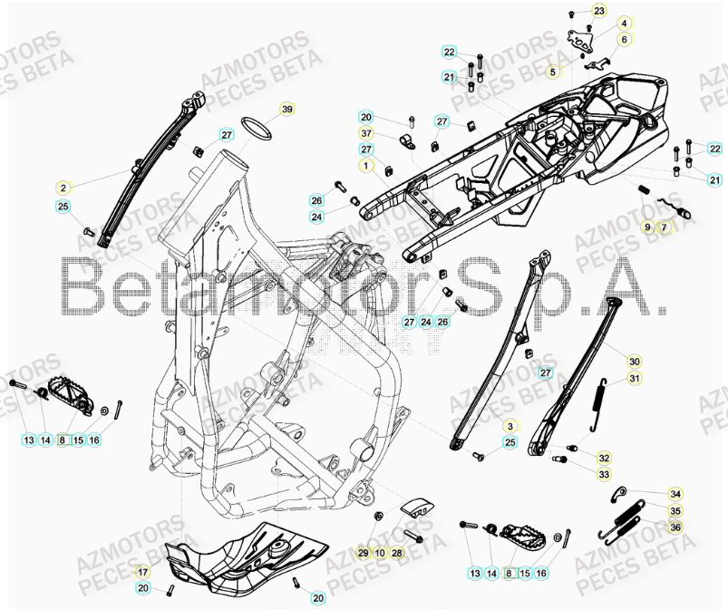 Accessoires Du Chassis BETA Pieces BETA RR 2T 300 RACING - (2019)