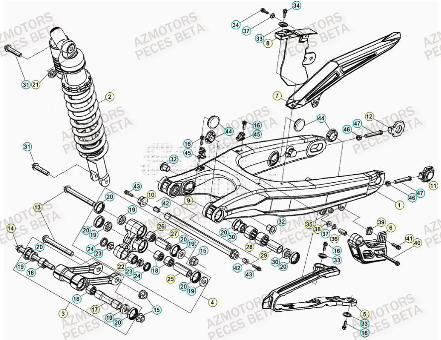 Bras Oscillant BETA Pieces BETA RR 2T 300 RACING - (2019)