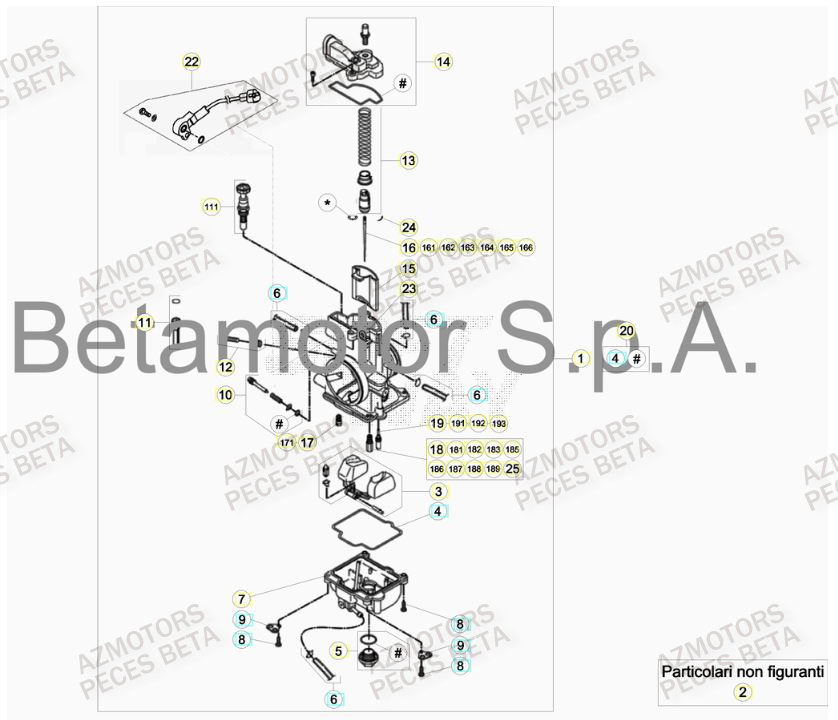 Carburateur BETA Pieces BETA RR 2T 300 RACING - (2019)