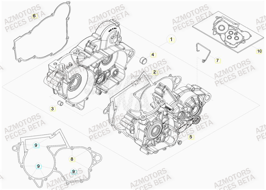 Carter Moteur BETA Pieces BETA RR 2T 300 RACING - (2019)