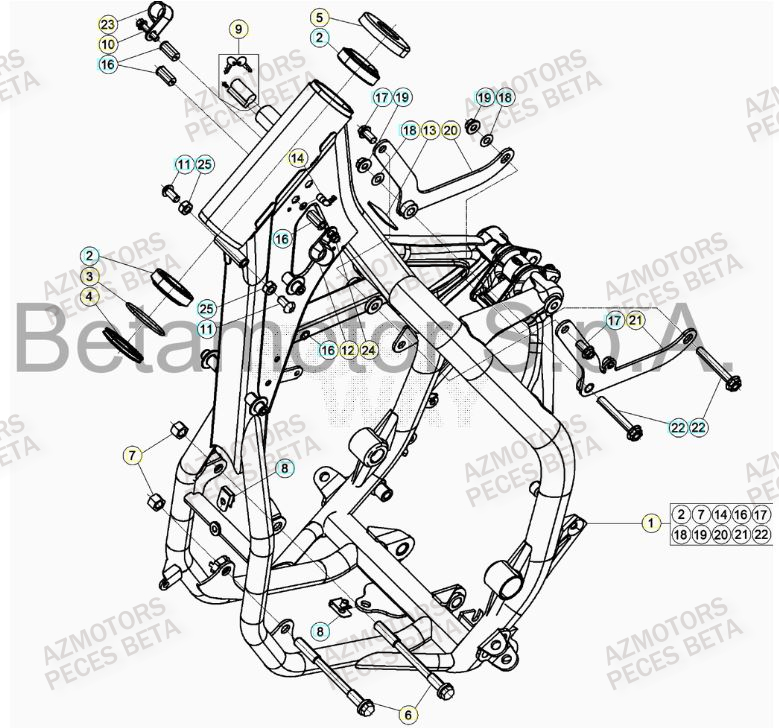 Chassis BETA Pieces BETA RR 2T 300 RACING - (2019)