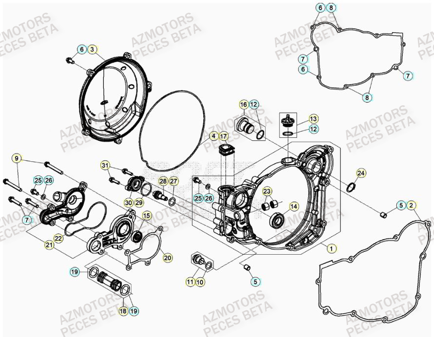 Couvercle Embrayage BETA Pieces BETA RR 2T 300 RACING - (2019)