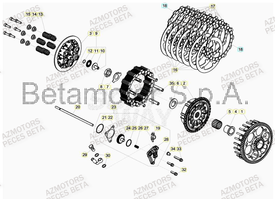 EMBRAYAGE BETA Pieces BETA RR 2T 300 RACING - (2019)