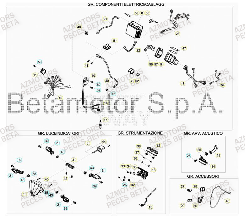 EQUIPEMENT_ELECTRIQUE BETA Pieces BETA RR 2T 300 RACING - (2019)