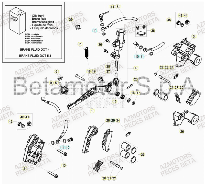 Freins BETA Pieces BETA RR 2T 300 RACING - (2019)