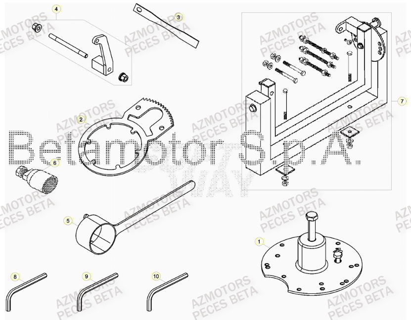 Outils BETA Pieces BETA RR 2T 300 RACING - (2019)