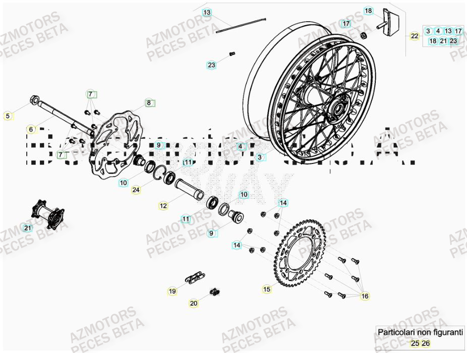 Roue Arriere BETA Pieces BETA RR 2T 300 RACING - (2019)