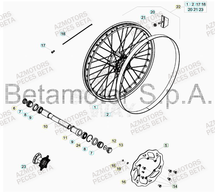 ROUE AVANT pour RR 300 RACING MY19