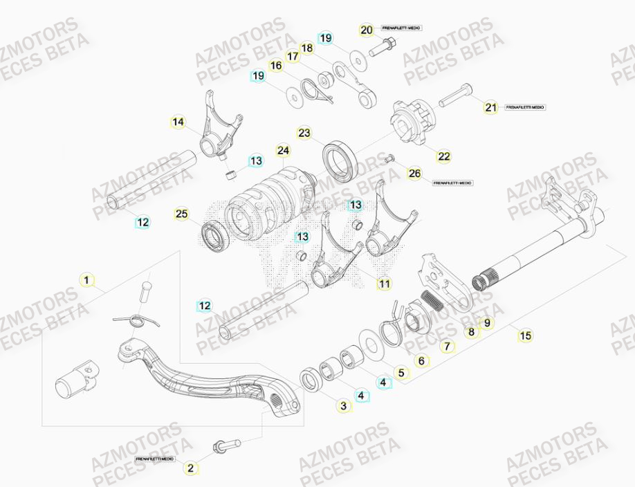 SELECTEUR_DE_VITESSES BETA Pieces BETA RR 2T 300 RACING - (2019)