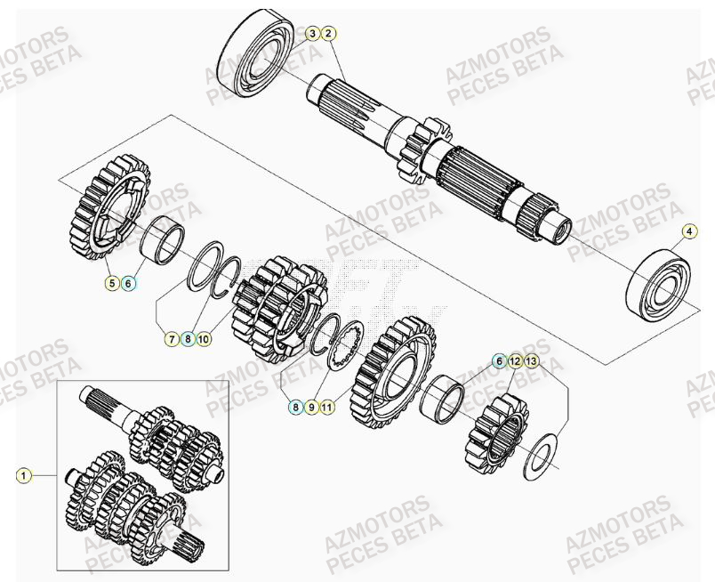 BOITE_A_VITESSES BETA Pieces BETA RR 2T 300 RACING - (2020)